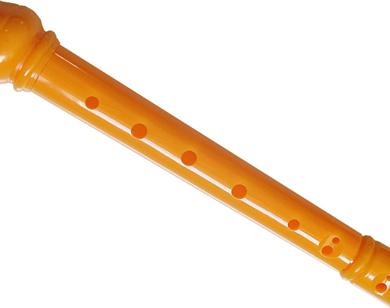 Farcaya 2-Piece Soprano Recorder Instrument for Beginners German Style C Key 8 Hole Descant with Clean Rods 2 Storage Cases (Yellow+White) - Image 4